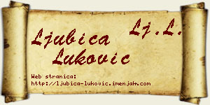 Ljubica Luković vizit kartica